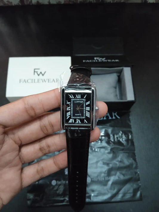 Old Money Tank Black  Dial Watch