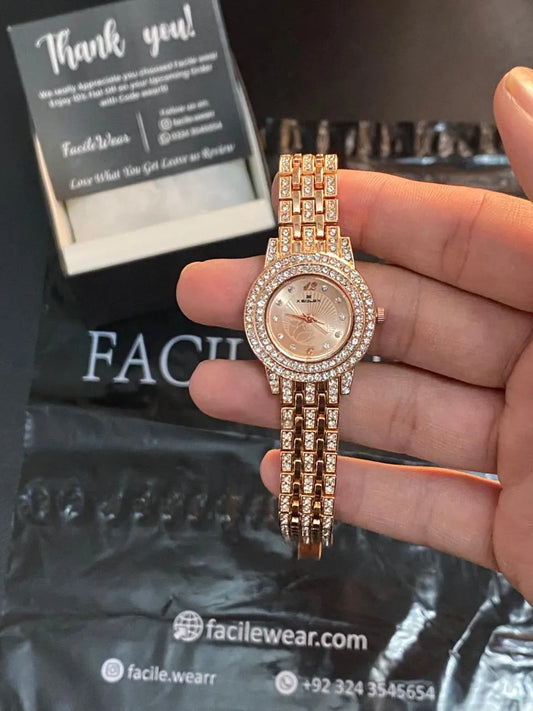 Ladies Watch Gem Pink