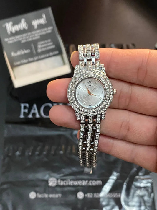 Ladies Watch Gem White