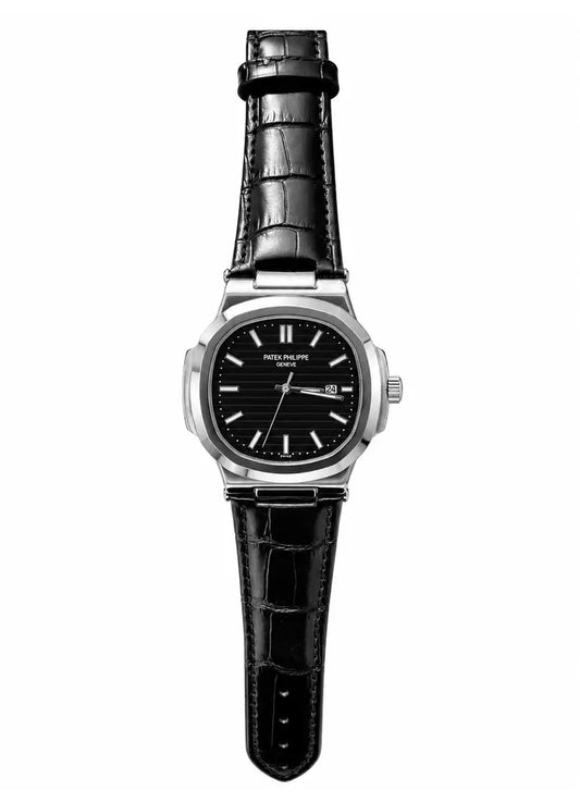 PP Black Dial Leather Strap  Premium Watch