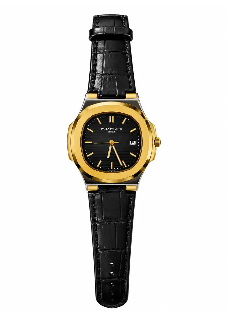 PP Two Tone Black Strap Premium Watch