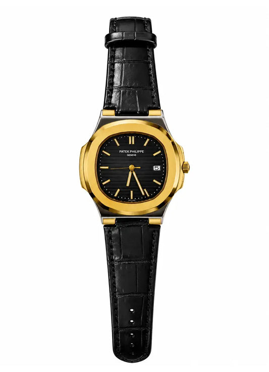 PP Two Tone Black Strap Premium Watch