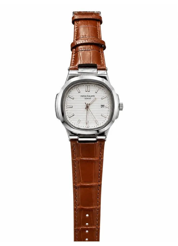 PP White Dial Brown Strap  Premium Watch