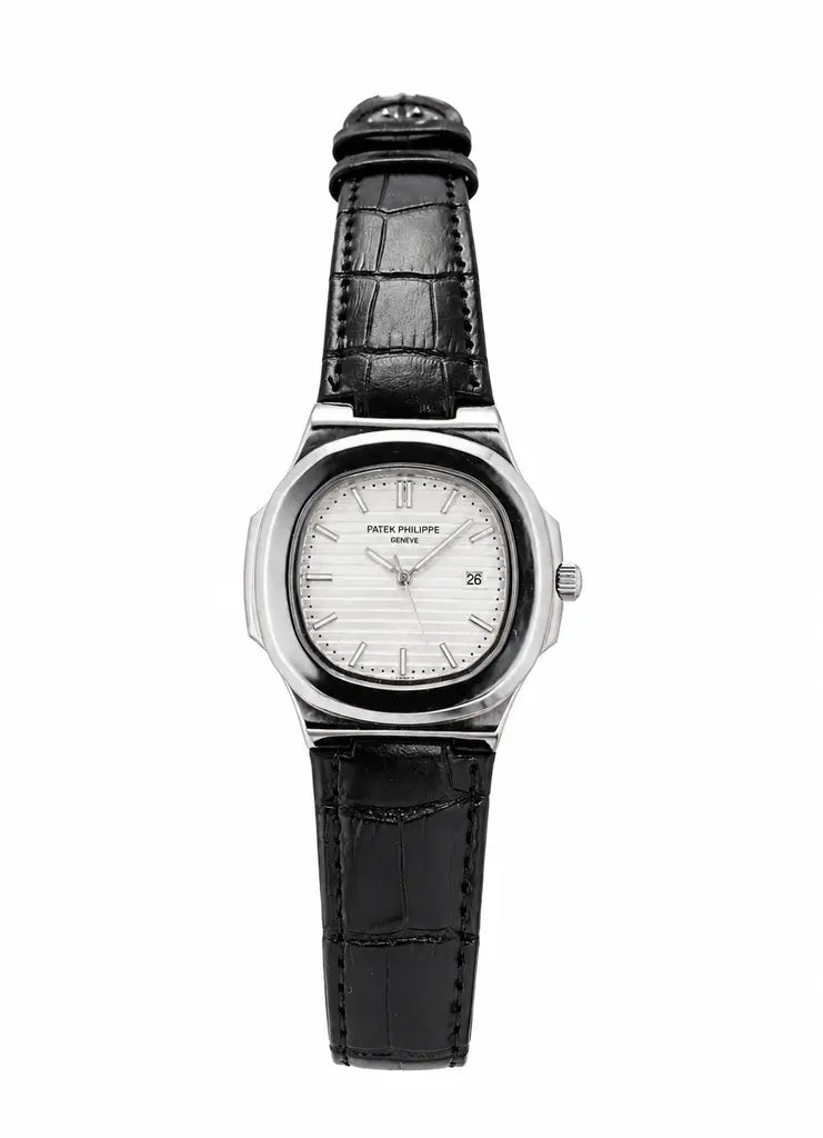 PP White Dial Black Strap Premium Watch