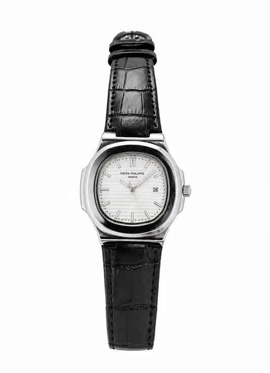 PP White Dial Black Strap Premium Watch