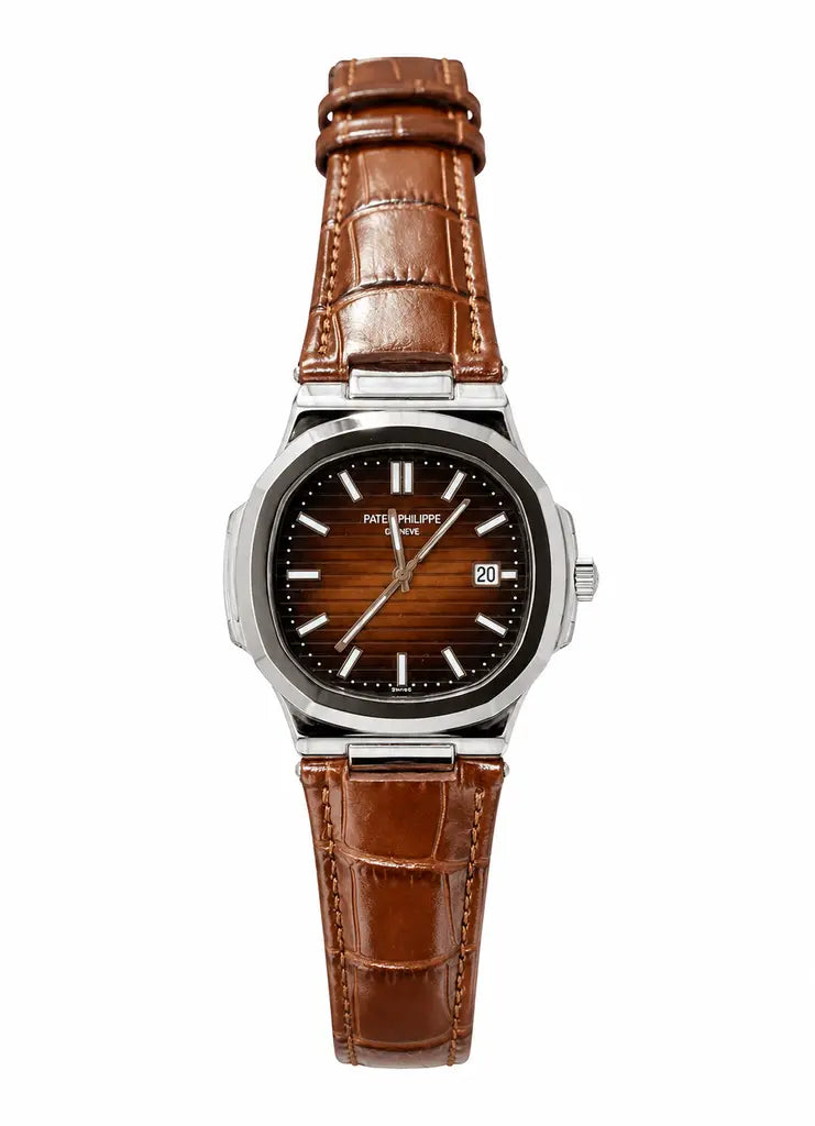 PP Full Brown Leather Strap  Premium Watch