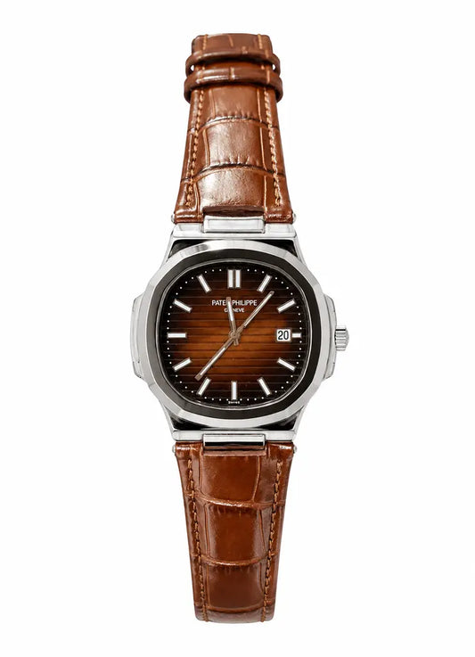 PP Full Brown Leather Strap  Premium Watch