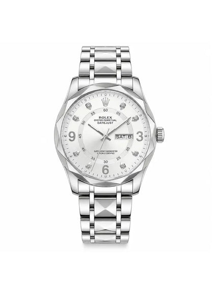 RX Silver Cut Chain White Dial