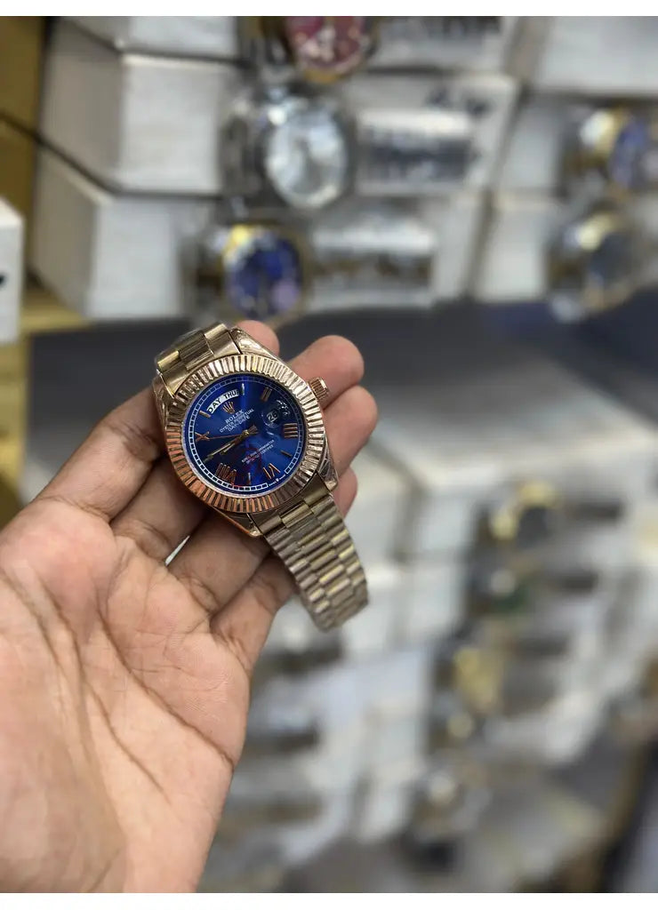 RX Rose Gold Blue Dial