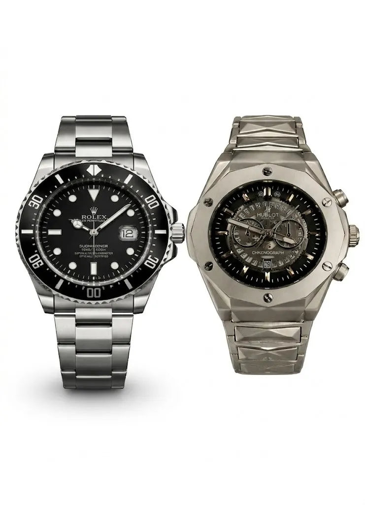 RLX Submarine/GMT + Hblt Diamond Cut/Black