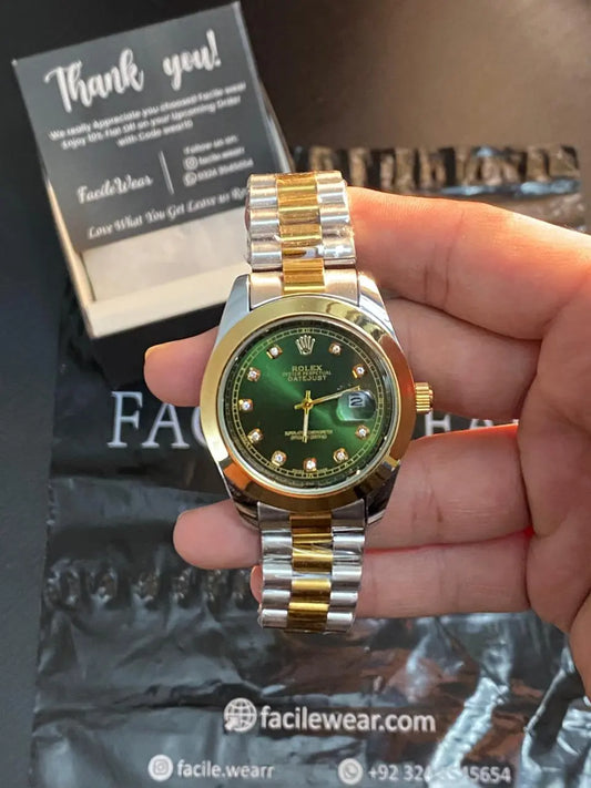 RLX Watch – Two-Tone Green Dial