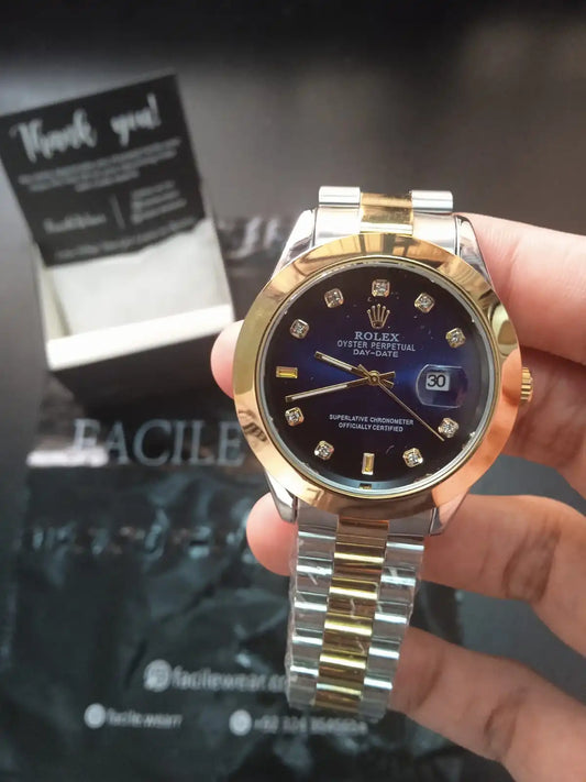 RLX Watch-Two Tone Blue Dial
