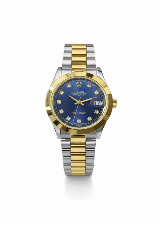 RX Premium Watch-Two Tone Blue Dial