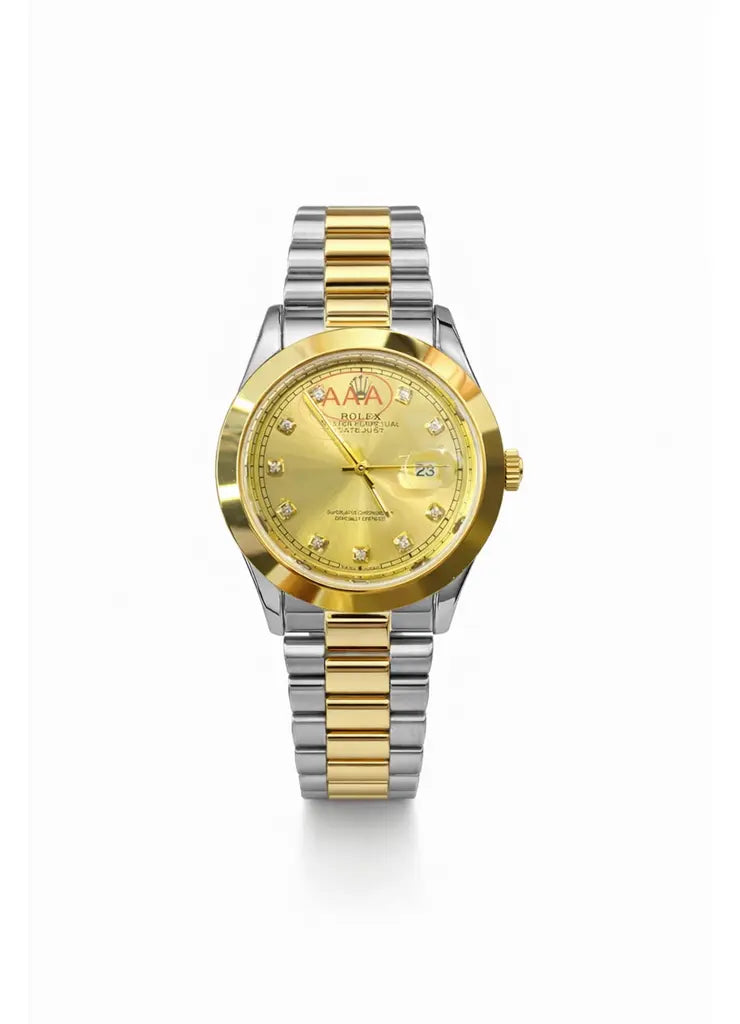 RX Premium Watch-Two Tone Gold Dial